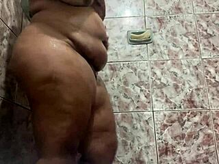 Hidden Cam Catches GF's Huge BBW Ass in Sheer See-Through Tease