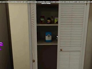 khaterine house party 2020 gameplay feels hotter with glasses on.