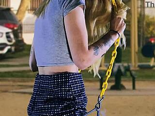 hazel haze's tight ass fucked hard on swing