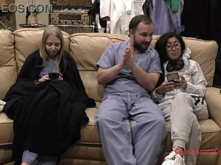 bratty orphan cheerleader jasmine rose gets humiliated in hospital physical with feet tickling and gaping