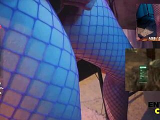 gamer girl in kitty bikini slurps monster cock close-up pov rough