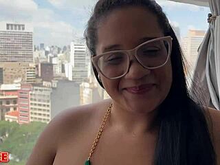 this naughty brunette gf already cucks her new bf 😈