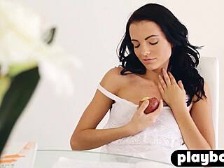 this cute milf strips lingerie rips clothes gets horny masturbating solo