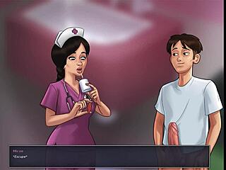 nurse summertie milks patient's monster cock with hot blowjob