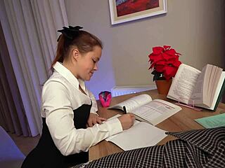 Why study when you can kneel for sloppy deepthroat?