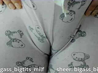 colombian milf flaunts huge cameltoe in tight pajama bottoms!