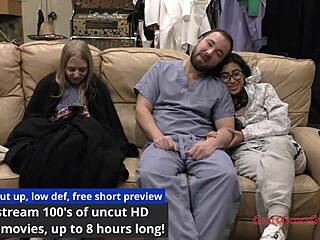 bratty orphan cheerleader jasmine rose gets humiliated in hospital physical with feet tickling and gaping