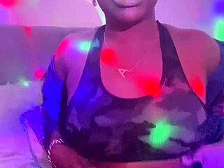 NATURAL BLONDE WITH HAIRY DARK SKIN PUSSY TEASES BIG TITS SOLO