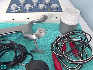 mature milf's pee hole zapped by german electro bdsm then forced to drink hot piss...