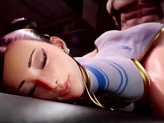 Cheerleader Skye fucks wet bald pussy cum-covered thicc ass!