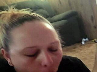 Blonde Milf Wife Delivers Sloppy Couple Blowjob Perfection