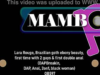 Lara Rouge Brazilian Goth Ebony Slut Takes DAP Anal Breakin from 2 Guys!