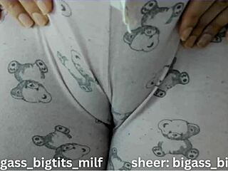 colombian milf flaunts huge cameltoe in tight pajama bottoms!