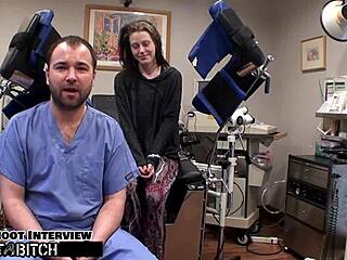 Lainey's Shaved Pussy Blasted With Cum Backstage Latex Gloves Moaning Orgasms