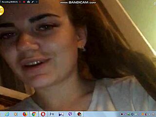 sexy young brunette shows off her big boobs on webcam live