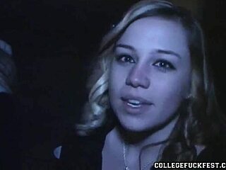 check out this petite uni teen teased then pussy hammered at party