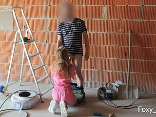 i almost got caught fucking my hot coworker on site