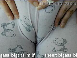 colombian milf flaunts huge cameltoe in tight pajama bottoms!