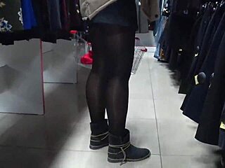 voyeur spies pantyhose ass legs! 👀🍑🦵