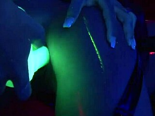 Big titted blondes lick pussies with glowing toys