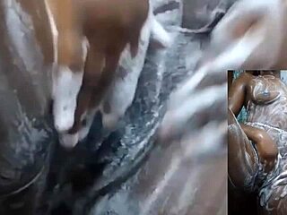 cyndy squirts tiny tits in steamy shower slave session