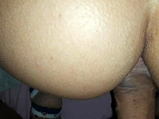 i rubbed cum all over her hairy pussy for anal lube fuck