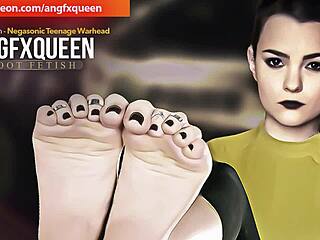 negasonic's wrinkled teen soles beg footjob