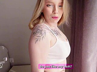 stepsister's tight pussy takes rough pounding cum facial