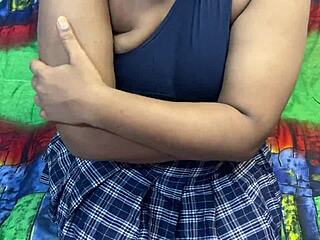 stepdad fingers squirting indian stepdaughter in viral mms 😈🔥