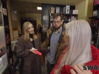 SWAP FIBI EURO SEX SHOP PICKUP FOR THREESOME FUCK WITH VERONICA LEAL MONSTER COCK!