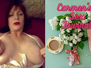granny carmen angel gags on cock like heavy metal cocksucker pro