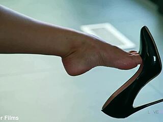 he's not scared of this teasing foot goddess milf