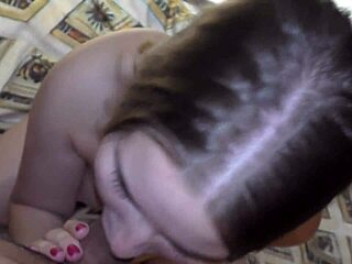 damn i'm watching this young 18+ neighbor babe with huge tits lick balls and suck cock