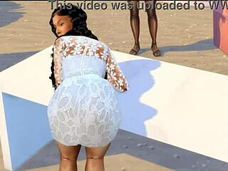 Summer Walker Bounces BIG BLACK ASS Outdoor Interracial!