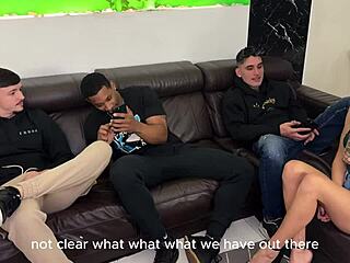 wanna see her trick him with a towel then fuck creampie in living room??