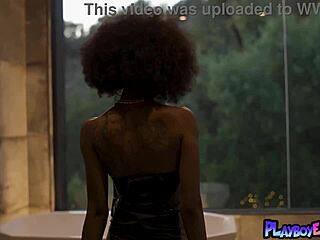 skinny big boobed ebony teen muse naadia strips slutty dress