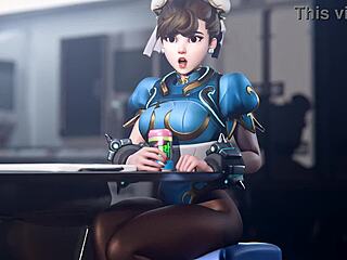 overwatch juno in chun-li cosplay begs for that creampie fill-up?