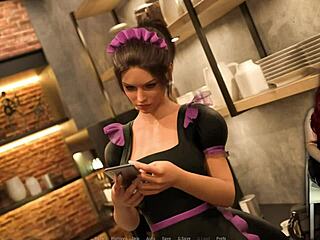 kate's leather cosplay ripped in public college striptease