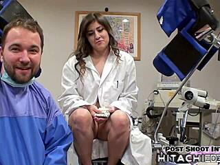 doctor tampa forces sophia valentina's hitachi orgasms in hospital backstage