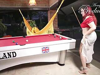 cheating milf drilled hard interracial on public pool table