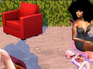 Summer Walker Bounces BIG BLACK ASS Outdoor Interracial!