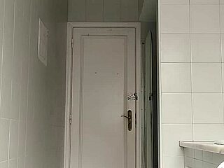 yo, wanna see this sexy guy shave in black beach shorts bathroom style?