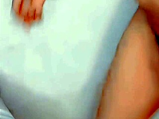 mature milf teases small cock then fucks in chastity cage standing