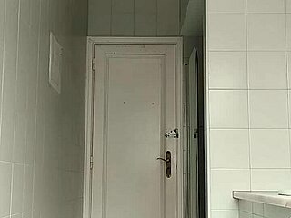 yo, wanna see this sexy guy shave in black beach shorts bathroom style?