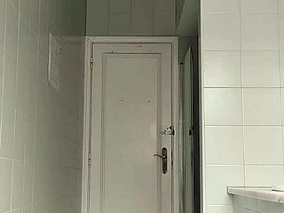 yo, wanna see this sexy guy shave in black beach shorts bathroom style?