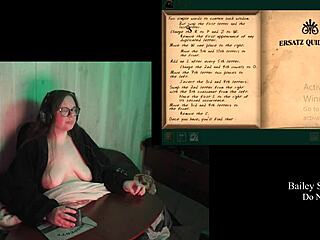 naked bbw brunette haunts castle malloy big tits tattoo game playthrough