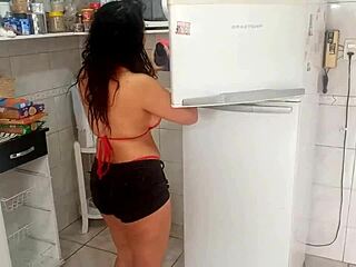 Hey Sarah, your sexy kitchen lingerie boobs look tasty