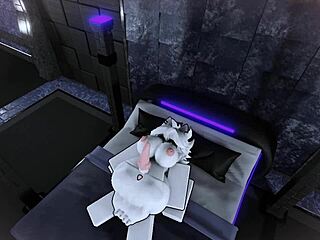 furry trans cutie gooned hard in roblox studio fuck fest 😩🍆💦