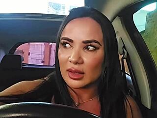 BIG CLIT MILF waits for married stud in parking lot for creampie anal FUCK