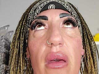 he hypnotizes me secretly, shoves that dildo deep while oil slicks my big tits and pussy